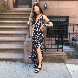 Black Floral Maxi Dress